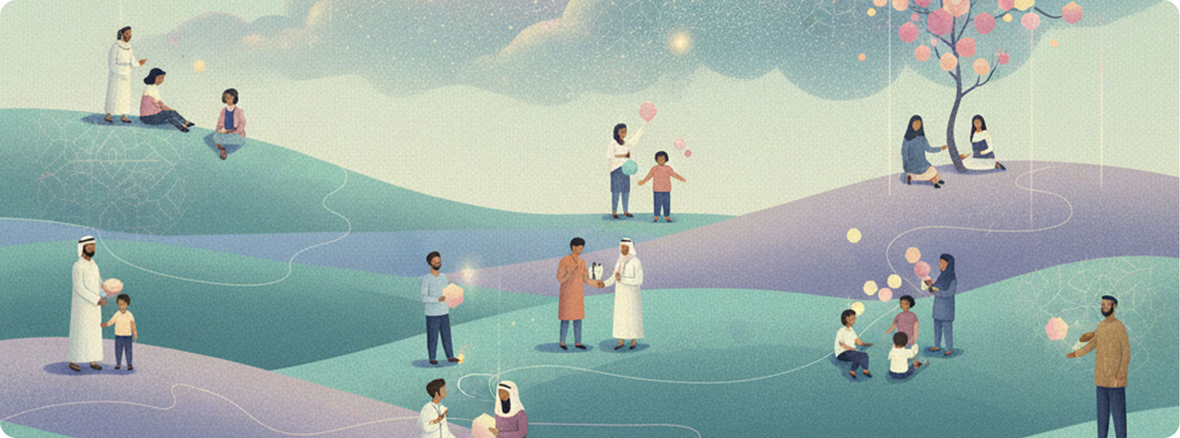Families exploring together